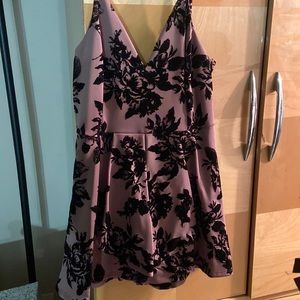 Purple Flower Romper